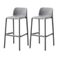 Plastic Scandinavian Kitchen Dining Room Stool Low Back Armless Bar Stool Grey Set of 2 Clearhalo 'Bar Furniture' 'Bar Stools' 'bar_stools' 'furniture_bar_stools' 'Kitchen & Dining Furniture' 'kitchen&dining_furn' 'kitchen' 'kitchen_furn' Furniture' 4665192