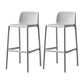 Plastic Scandinavian Kitchen Dining Room Stool Low Back Armless Bar Stool White Set of 2 Clearhalo 'Bar Furniture' 'Bar Stools' 'bar_stools' 'furniture_bar_stools' 'Kitchen & Dining Furniture' 'kitchen&dining_furn' 'kitchen' 'kitchen_furn' Furniture' 4665198
