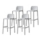 Plastic Scandinavian Kitchen Dining Room Stool Low Back Armless Bar Stool White Set of 4 Clearhalo 'Bar Furniture' 'Bar Stools' 'bar_stools' 'furniture_bar_stools' 'Kitchen & Dining Furniture' 'kitchen&dining_furn' 'kitchen' 'kitchen_furn' Furniture' 4665201