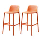 Plastic Scandinavian Kitchen Dining Room Stool Low Back Armless Bar Stool Orange Set of 2 Clearhalo 'Bar Furniture' 'Bar Stools' 'bar_stools' 'furniture_bar_stools' 'Kitchen & Dining Furniture' 'kitchen&dining_furn' 'kitchen' 'kitchen_furn' Furniture' 4665209