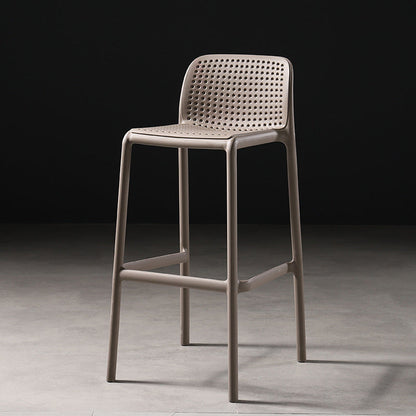 Plastic Scandinavian Kitchen Dining Room Stool Low Back Armless Bar Stool Sand 1 Piece Clearhalo 'Bar Furniture' 'Bar Stools' 'bar_stools' 'furniture_bar_stools' 'Kitchen & Dining Furniture' 'kitchen&dining_furn' 'kitchen' 'kitchen_furn' Furniture' 4665211