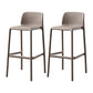 Plastic Scandinavian Kitchen Dining Room Stool Low Back Armless Bar Stool Sand Set of 2 Clearhalo 'Bar Furniture' 'Bar Stools' 'bar_stools' 'furniture_bar_stools' 'Kitchen & Dining Furniture' 'kitchen&dining_furn' 'kitchen' 'kitchen_furn' Furniture' 4665212