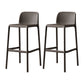 Plastic Scandinavian Kitchen Dining Room Stool Low Back Armless Bar Stool Brown Set of 2 Clearhalo 'Bar Furniture' 'Bar Stools' 'bar_stools' 'furniture_bar_stools' 'Kitchen & Dining Furniture' 'kitchen&dining_furn' 'kitchen' 'kitchen_furn' Furniture' 4665215