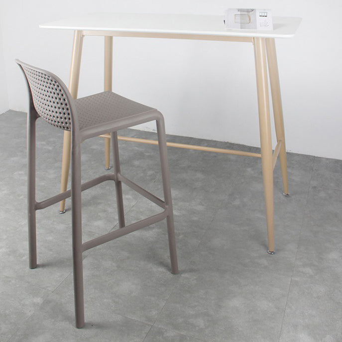Scandinavian Plastic Kitchen Dining Room Stool Low Back Armless Bar Stool Clearhalo 'Bar Furniture' 'Bar Stools' 'bar_stools' 'furn' 'furn_bar_stools' 'furniture_bar_stools' 'Kitchen & Dining Furniture' 'kitchen&dining_furn' 'kitchen' 'kitchen_furn' Furniture' 4665221
