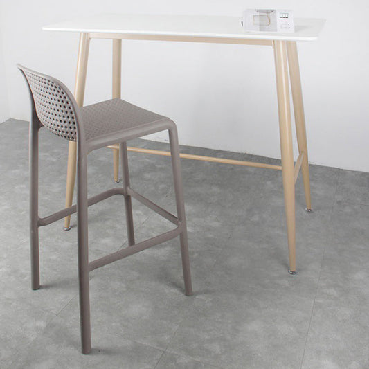 Scandinavian Plastic Kitchen Dining Room Stool Low Back Armless Bar Stool Clearhalo 'Bar Furniture' 'Bar Stools' 'bar_stools' 'furn' 'furn_bar_stools' 'furniture_bar_stools' 'Kitchen & Dining Furniture' 'kitchen&dining_furn' 'kitchen' 'kitchen_furn' Furniture' 4665221