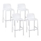 Scandinavian Plastic Kitchen Dining Room Stool Low Back Armless Bar Stool White 4 Piece Set Counter Stool(26"H) Clearhalo 'Bar Furniture' 'Bar Stools' 'bar_stools' 'furn' 'furn_bar_stools' 'furniture_bar_stools' 'Kitchen & Dining Furniture' 'kitchen&dining_furn' 'kitchen' 'kitchen_furn' Furniture' 4665229