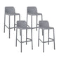 Scandinavian Plastic Kitchen Dining Room Stool Low Back Armless Bar Stool Grey 4 Piece Set Bar Stool(30"H) Clearhalo 'Bar Furniture' 'Bar Stools' 'bar_stools' 'furn' 'furn_bar_stools' 'furniture_bar_stools' 'Kitchen & Dining Furniture' 'kitchen&dining_furn' 'kitchen' 'kitchen_furn' Furniture' 4665240