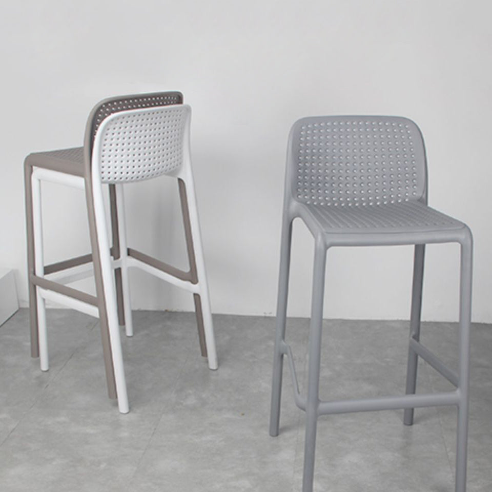Scandinavian Plastic Kitchen Dining Room Stool Low Back Armless Bar Stool Clearhalo 'Bar Furniture' 'Bar Stools' 'bar_stools' 'furn' 'furn_bar_stools' 'furniture_bar_stools' 'Kitchen & Dining Furniture' 'kitchen&dining_furn' 'kitchen' 'kitchen_furn' Furniture' 4665241