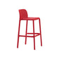 Scandinavian Plastic Kitchen Dining Room Stool Low Back Armless Bar Stool Red 1 Piece Bar Stool(30"H) Clearhalo 'Bar Furniture' 'Bar Stools' 'bar_stools' 'furn' 'furn_bar_stools' 'furniture_bar_stools' 'Kitchen & Dining Furniture' 'kitchen&dining_furn' 'kitchen' 'kitchen_furn' Furniture' 4665258
