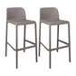 Scandinavian Plastic Kitchen Dining Room Stool Low Back Armless Bar Stool Brown 2 Piece Set Bar Stool(30"H) Clearhalo 'Bar Furniture' 'Bar Stools' 'bar_stools' 'furn' 'furn_bar_stools' 'furniture_bar_stools' 'Kitchen & Dining Furniture' 'kitchen&dining_furn' 'kitchen' 'kitchen_furn' Furniture' 4665265