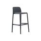 Scandinavian Plastic Kitchen Dining Room Stool Low Back Armless Bar Stool Black 1 Piece Bar Stool (28" H) Clearhalo 'Bar Furniture' 'Bar Stools' 'bar_stools' 'furn' 'furn_bar_stools' 'furniture_bar_stools' 'Kitchen & Dining Furniture' 'kitchen&dining_furn' 'kitchen' 'kitchen_furn' Furniture' 4665267