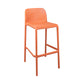 Scandinavian Plastic Kitchen Dining Room Stool Low Back Armless Bar Stool Orange 1 Piece Counter Stool(26"H) Clearhalo 'Bar Furniture' 'Bar Stools' 'bar_stools' 'furn' 'furn_bar_stools' 'furniture_bar_stools' 'Kitchen & Dining Furniture' 'kitchen&dining_furn' 'kitchen' 'kitchen_furn' Furniture' 4665276