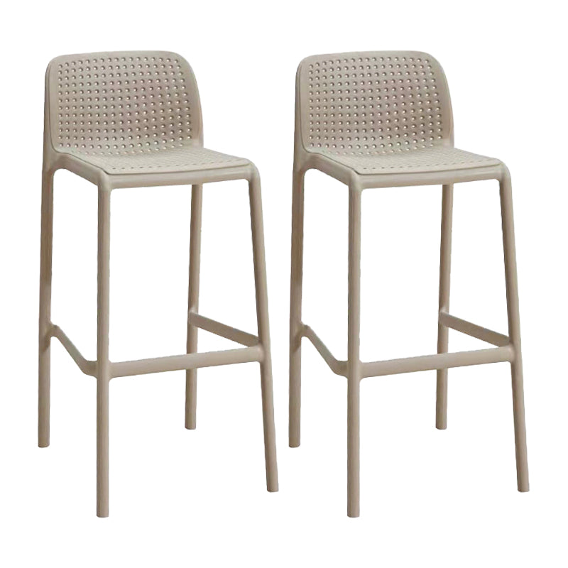 Scandinavian Plastic Kitchen Dining Room Stool Low Back Armless Bar Stool Sand 2 Piece Set Clearhalo 'Bar Furniture' 'Bar Stools' 'bar_stools' 'furn' 'furn_bar_stools' 'furniture_bar_stools' 'Kitchen & Dining Furniture' 'kitchen&dining_furn' 'kitchen' 'kitchen_furn' Furniture' 4665286