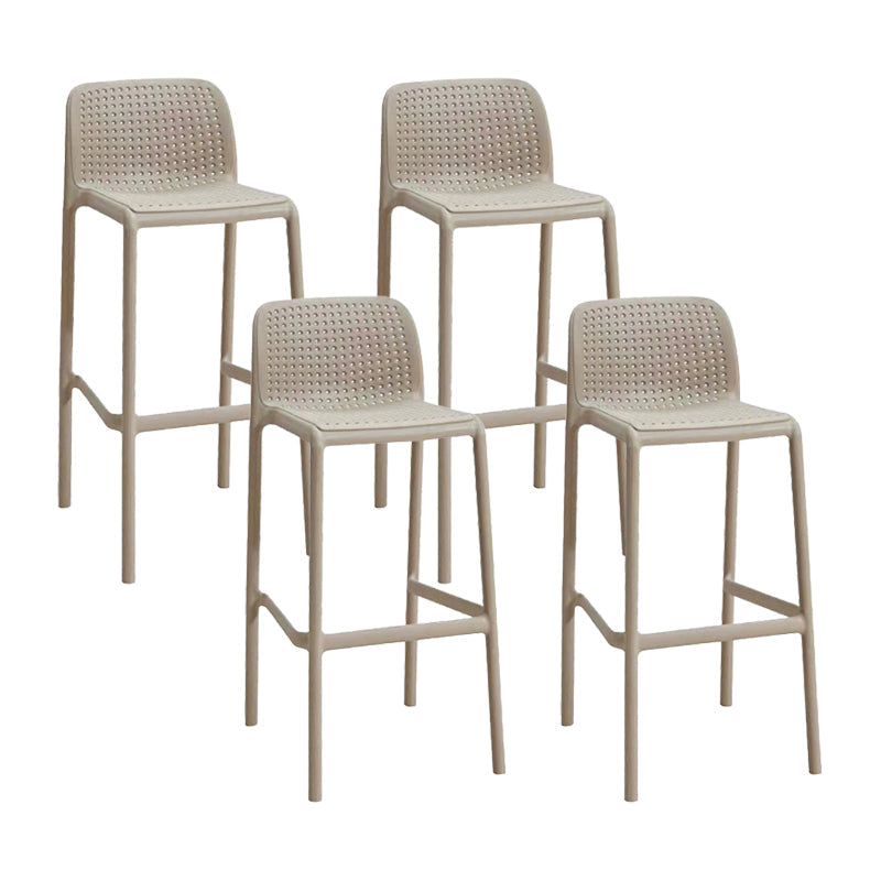 Scandinavian Plastic Kitchen Dining Room Stool Low Back Armless Bar Stool Sand 4 Piece Set Clearhalo 'Bar Furniture' 'Bar Stools' 'bar_stools' 'furn' 'furn_bar_stools' 'furniture_bar_stools' 'Kitchen & Dining Furniture' 'kitchen&dining_furn' 'kitchen' 'kitchen_furn' Furniture' 4665287