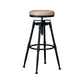 Industrial Adjustable Height Footrest Iron Bar Stool 27.55" Kitchen Stool with Black Legs Clearhalo 'Bar Furniture' 'Bar Stools' 'bar_stools' 'furn' 'furn_bar_stools' 'furniture_bar_stools' 'Kitchen & Dining Furniture' 'kitchen&dining_furn' 'kitchen' 'kitchen_furn' Furniture' 4665302