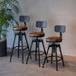 Industrial Adjustable Height Footrest Iron Bar Stool 27.55" Kitchen Stool with Black Legs Clearhalo 'Bar Furniture' 'Bar Stools' 'bar_stools' 'furn' 'furn_bar_stools' 'furniture_bar_stools' 'Kitchen & Dining Furniture' 'kitchen&dining_furn' 'kitchen' 'kitchen_furn' Furniture' 4665309