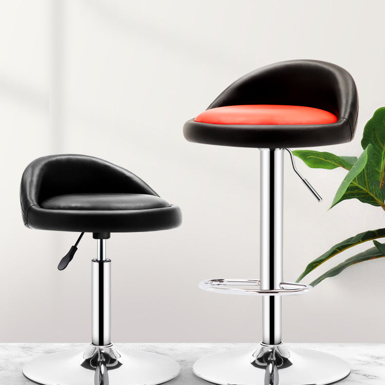Modern Adjustable Rotatable Counter Stool Steel Bedroom Bar Stool with Cushion Clearhalo 'Bar Furniture' 'Bar Stools' 'bar_stools' 'furn' 'furn_bar_stools' 'furniture_bar_stools' 'Kitchen & Dining Furniture' 'kitchen&dining_furn' 'kitchen' 'kitchen_furn' Furniture' 4665314
