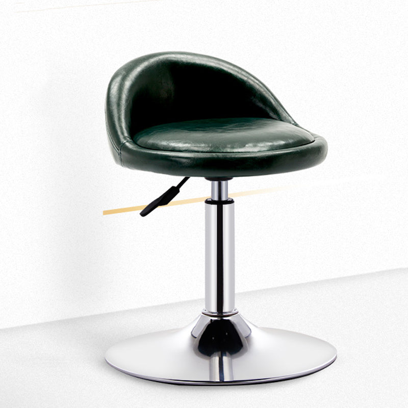 Modern Adjustable Rotatable Counter Stool Steel Bedroom Bar Stool with Cushion Dark Green 1 Piece Clearhalo 'Bar Furniture' 'Bar Stools' 'bar_stools' 'furn' 'furn_bar_stools' 'furniture_bar_stools' 'Kitchen & Dining Furniture' 'kitchen&dining_furn' 'kitchen' 'kitchen_furn' Furniture' 4665315