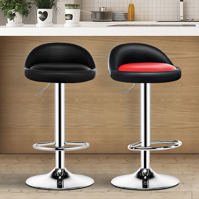 Modern Adjustable Rotatable Counter Stool Steel Bedroom Bar Stool with Cushion Clearhalo 'Bar Furniture' 'Bar Stools' 'bar_stools' 'furn' 'furn_bar_stools' 'furniture_bar_stools' 'Kitchen & Dining Furniture' 'kitchen&dining_furn' 'kitchen' 'kitchen_furn' Furniture' 4665319