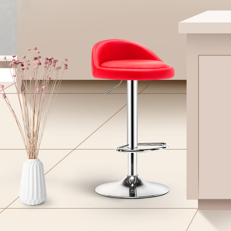 Modern Adjustable Rotatable Counter Stool Steel Bedroom Bar Stool with Cushion Clearhalo 'Bar Furniture' 'Bar Stools' 'bar_stools' 'furn' 'furn_bar_stools' 'furniture_bar_stools' 'Kitchen & Dining Furniture' 'kitchen&dining_furn' 'kitchen' 'kitchen_furn' Furniture' 4665320
