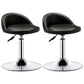 Modern Adjustable Rotatable Counter Stool Steel Bedroom Bar Stool with Cushion Textured Black 2 Piece Set Clearhalo 'Bar Furniture' 'Bar Stools' 'bar_stools' 'furn' 'furn_bar_stools' 'furniture_bar_stools' 'Kitchen & Dining Furniture' 'kitchen&dining_furn' 'kitchen' 'kitchen_furn' Furniture' 4665323