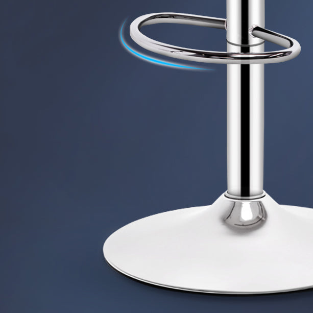 Modern Adjustable Rotatable Counter Stool Steel Bedroom Bar Stool with Cushion Clearhalo 'Bar Furniture' 'Bar Stools' 'bar_stools' 'furn' 'furn_bar_stools' 'furniture_bar_stools' 'Kitchen & Dining Furniture' 'kitchen&dining_furn' 'kitchen' 'kitchen_furn' Furniture' 4665324