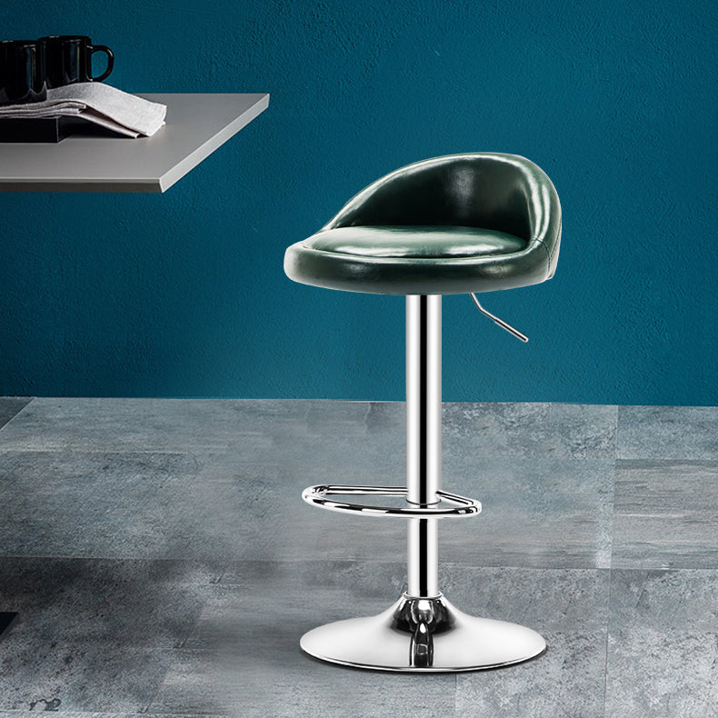 Modern Adjustable Rotatable Counter Stool Steel Bedroom Bar Stool with Cushion Clearhalo 'Bar Furniture' 'Bar Stools' 'bar_stools' 'furn' 'furn_bar_stools' 'furniture_bar_stools' 'Kitchen & Dining Furniture' 'kitchen&dining_furn' 'kitchen' 'kitchen_furn' Furniture' 4665332