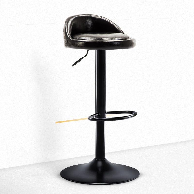 Modern Adjustable Rotatable Counter Stool Steel Bedroom Bar Stool with Cushion 1 Piece Clearhalo 'Bar Furniture' 'Bar Stools' 'bar_stools' 'furn' 'furn_bar_stools' 'furniture_bar_stools' 'Kitchen & Dining Furniture' 'kitchen&dining_furn' 'kitchen' 'kitchen_furn' Furniture' 4665339
