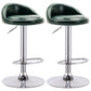 Modern Adjustable Rotatable Counter Stool Steel Bedroom Bar Stool with Cushion Blackish Green 2 Piece Set Clearhalo 'Bar Furniture' 'Bar Stools' 'bar_stools' 'furn' 'furn_bar_stools' 'furniture_bar_stools' 'Kitchen & Dining Furniture' 'kitchen&dining_furn' 'kitchen' 'kitchen_furn' Furniture' 4665361