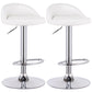 Modern Adjustable Rotatable Counter Stool Steel Bedroom Bar Stool with Cushion White 2 Piece Set Clearhalo 'Bar Furniture' 'Bar Stools' 'bar_stools' 'furn' 'furn_bar_stools' 'furniture_bar_stools' 'Kitchen & Dining Furniture' 'kitchen&dining_furn' 'kitchen' 'kitchen_furn' Furniture' 4665364