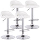 Modern Adjustable Rotatable Counter Stool Steel Bedroom Bar Stool with Cushion White 4 Piece Set Clearhalo 'Bar Furniture' 'Bar Stools' 'bar_stools' 'furn' 'furn_bar_stools' 'furniture_bar_stools' 'Kitchen & Dining Furniture' 'kitchen&dining_furn' 'kitchen' 'kitchen_furn' Furniture' 4665365