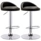 Modern Adjustable Rotatable Counter Stool Steel Bedroom Bar Stool with Cushion Black 2 Piece Set Clearhalo 'Bar Furniture' 'Bar Stools' 'bar_stools' 'furn' 'furn_bar_stools' 'furniture_bar_stools' 'Kitchen & Dining Furniture' 'kitchen&dining_furn' 'kitchen' 'kitchen_furn' Furniture' 4665367