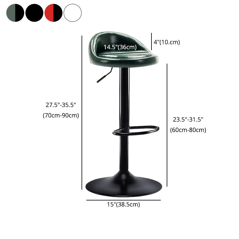 Modern Adjustable Rotatable Counter Stool Steel Bedroom Bar Stool with Cushion Clearhalo 'Bar Furniture' 'Bar Stools' 'bar_stools' 'furn' 'furn_bar_stools' 'furniture_bar_stools' 'Kitchen & Dining Furniture' 'kitchen&dining_furn' 'kitchen' 'kitchen_furn' Furniture' 4665370
