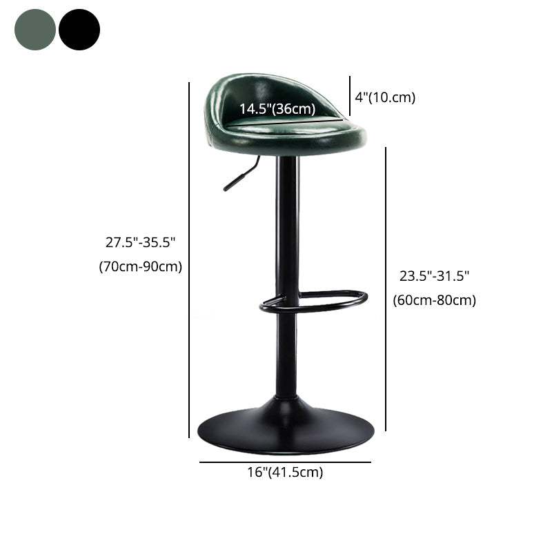 Modern Adjustable Rotatable Counter Stool Steel Bedroom Bar Stool with Cushion Clearhalo 'Bar Furniture' 'Bar Stools' 'bar_stools' 'furn' 'furn_bar_stools' 'furniture_bar_stools' 'Kitchen & Dining Furniture' 'kitchen&dining_furn' 'kitchen' 'kitchen_furn' Furniture' 4665371