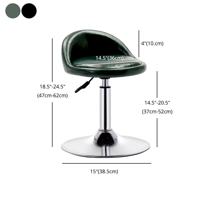 Modern Adjustable Rotatable Counter Stool Steel Bedroom Bar Stool with Cushion Clearhalo 'Bar Furniture' 'Bar Stools' 'bar_stools' 'furn' 'furn_bar_stools' 'furniture_bar_stools' 'Kitchen & Dining Furniture' 'kitchen&dining_furn' 'kitchen' 'kitchen_furn' Furniture' 4665372