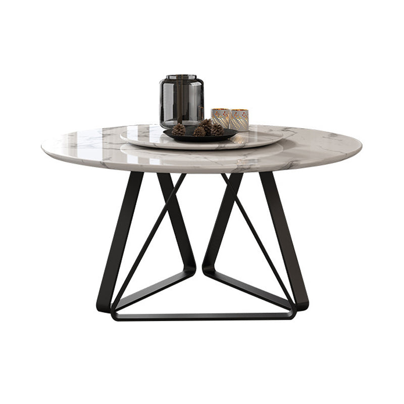 Round 1/4/5/7/9 Pieces Modern Furniture Standard Height Dining Room Table Set with 3 Legs Clearhalo 'Dining Room Sets' 'Dining Tables & Seating' 'dining_room_set' 'furn' 'furn_dining_room_set' 'Furniture' 'furniture_dining_room_set' 'Kitchen & Dining Furniture' 'kitchen&dining_furn' 'kitchen' 4665382