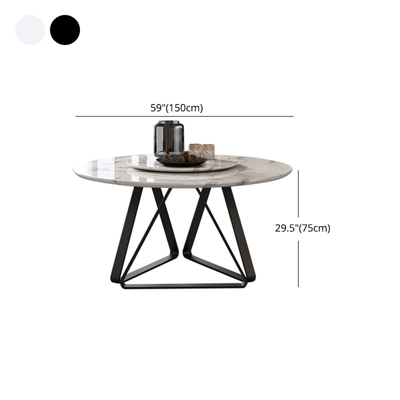 Round 1/4/5/7/9 Pieces Modern Furniture Standard Height Dining Room Table Set with 3 Legs Clearhalo 'Dining Room Sets' 'Dining Tables & Seating' 'dining_room_set' 'furn' 'furn_dining_room_set' 'Furniture' 'furniture_dining_room_set' 'Kitchen & Dining Furniture' 'kitchen&dining_furn' 'kitchen' 4665385