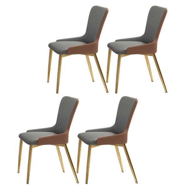 Glam 1/4/5/7 Pieces Scalable Dining Table Set with Sintered Stone Top White Dinette Set 4 Grey Chairs Clearhalo 'Dining Room Sets' 'Dining Tables & Seating' 'dining_room_set' 'furn' 'furn_dining_room_set' 'Furniture' 'furniture_dining_room_set' 'Kitchen & Dining Furniture' 'kitchen&dining_furn' 'kitchen' 4665395