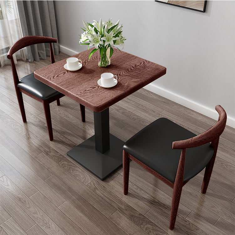 Modern 1/3/4/5 Pieces Dining Set Geometry Wood Dining Table Set for Dining Room 3 Pieces: Walnut Table, 2 Chairs Clearhalo 'Dining Room Sets' 'Dining Tables & Seating' 'dining_room_set' 'furn' 'furn_dining_room_set' 'Furniture' 'furniture_dining_room_set' 'Kitchen & Dining Furniture' 'kitchen&dining_furn' 'kitchen' 4665413