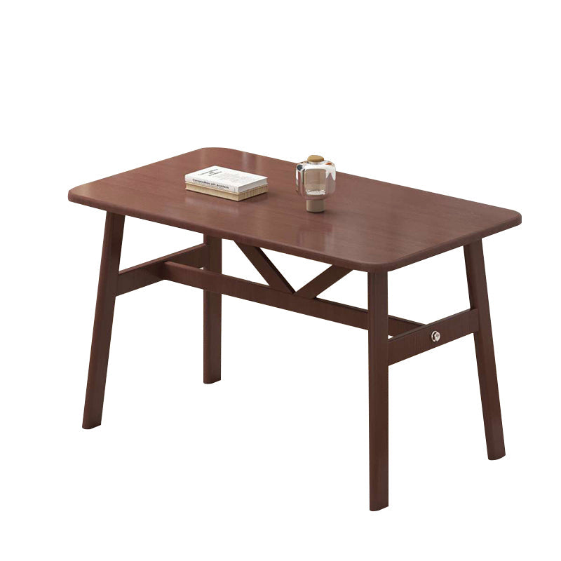 Modern 1/2/5/7 Pieces Dining Set Rectangle Wood Dining Table for Kitchen Walnut 55"L x 31"W Clearhalo 'Dining Room Sets' 'Dining Tables & Seating' 'dining_room_set' 'furn' 'furn_dining_room_set' 'Furniture' 'Kitchen & Dining Furniture' 'kitchen&dining_furn' 'kitchen' 4665483