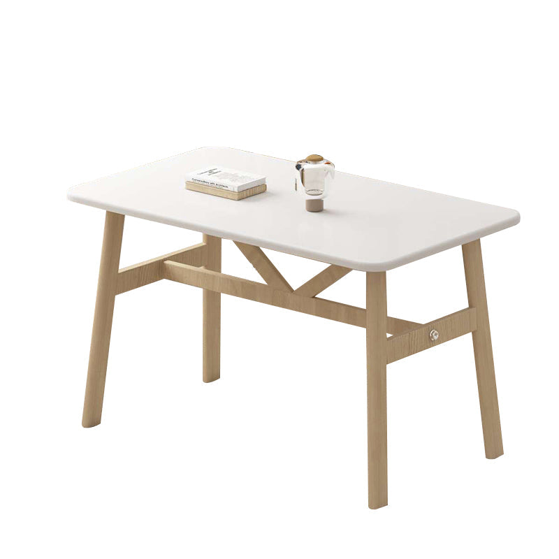 Modern 1/2/5/7 Pieces Dining Set Rectangle Wood Dining Table for Kitchen White 55.1"L x 31.5"W Clearhalo 'Dining Room Sets' 'Dining Tables & Seating' 'dining_room_set' 'furn' 'furn_dining_room_set' 'Furniture' 'Kitchen & Dining Furniture' 'kitchen&dining_furn' 'kitchen' 4665485
