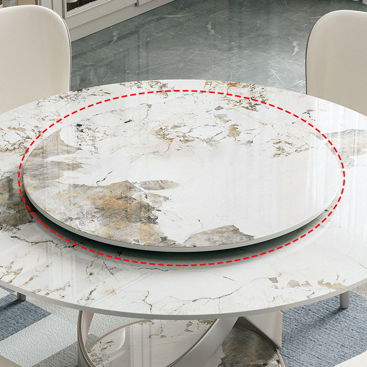Modern 1/4/5 Pieces Dining Set Round Sintered Stone Dining Table for Dining Room Clearhalo 'Dining Room Sets' 'Dining Tables & Seating' 'dining_room_set' 'furn' 'furn_dining_room_set' 'Furniture' 'furniture_dining_room_set' 'Kitchen & Dining Furniture' 'kitchen&dining_furn' 'kitchen' 4665508