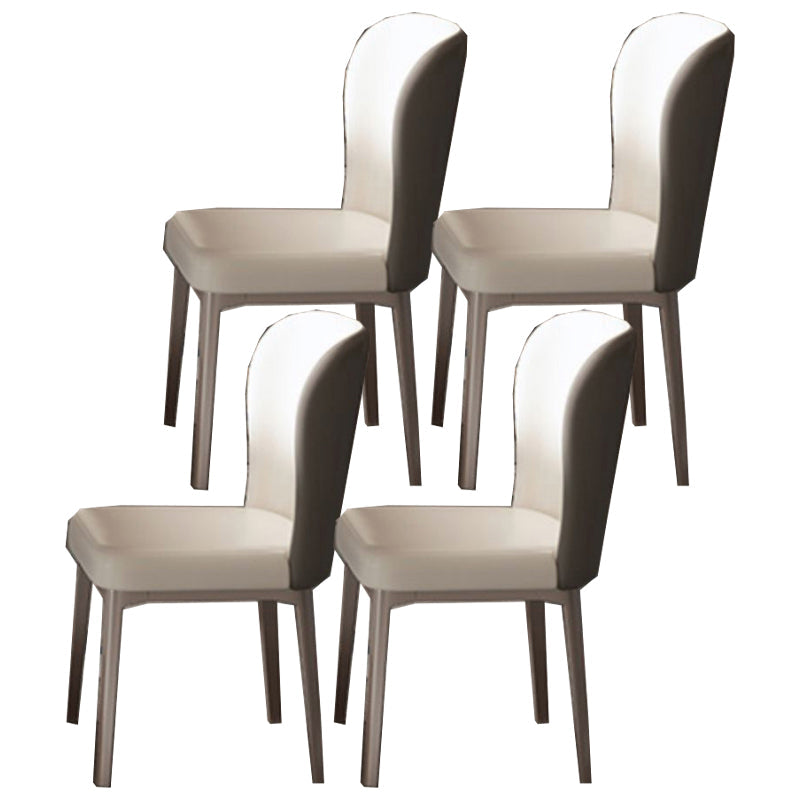 Modern 1/4/5 Pieces Dining Set Round Sintered Stone Dining Table for Dining Room 4 White Chairs Clearhalo 'Dining Room Sets' 'Dining Tables & Seating' 'dining_room_set' 'furn' 'furn_dining_room_set' 'Furniture' 'furniture_dining_room_set' 'Kitchen & Dining Furniture' 'kitchen&dining_furn' 'kitchen' 4665514