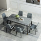 Nordic Style 1/5/7 Pieces Dining Set with Gray Top Kitchen Table Set for Dining Room Clearhalo 'Dining Room Sets' 'Dining Tables & Seating' 'dining_room_set' 'furn' 'furn_dining_room_set' 'Furniture' 'furniture_dining_room_set' 'Kitchen & Dining Furniture' 'kitchen&dining_furn' 'kitchen' 4665524