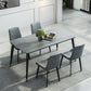 Nordic Style 1/5/7 Pieces Dining Set with Gray Top Kitchen Table Set for Dining Room 5 Pieces: Table, 4 Chairs Clearhalo 'Dining Room Sets' 'Dining Tables & Seating' 'dining_room_set' 'furn' 'furn_dining_room_set' 'Furniture' 'furniture_dining_room_set' 'Kitchen & Dining Furniture' 'kitchen&dining_furn' 'kitchen' 4665528