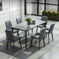 Nordic Style 1/5/7 Pieces Dining Set with Gray Top Kitchen Table Set for Dining Room Clearhalo 'Dining Room Sets' 'Dining Tables & Seating' 'dining_room_set' 'furn' 'furn_dining_room_set' 'Furniture' 'furniture_dining_room_set' 'Kitchen & Dining Furniture' 'kitchen&dining_furn' 'kitchen' 4665535