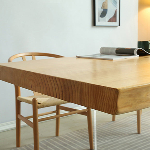 Modern 1/2/3/4 Pieces Rectangle Dining Set Solid Wood Dining Table with Chairs Clearhalo 'Dining Room Sets' 'Dining Tables & Seating' 'dining_room_set' 'furn' 'furn_dining_room_set' 'Furniture' 'furniture_dining_room_set' 'Kitchen & Dining Furniture' 'kitchen&dining_furn' 'kitchen' 4665550