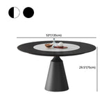 Modern 1/3/4/5 Pieces Black Dining Table Set with Sintered Stone Top Round Dinette Set Clearhalo 'Dining Room Sets' 'Dining Tables & Seating' 'dining_room_set' 'furn' 'furn_dining_room_set' 'Furniture' 'furniture_dining_room_set' 'Kitchen & Dining Furniture' 'kitchen&dining_furn' 'kitchen' 4665580