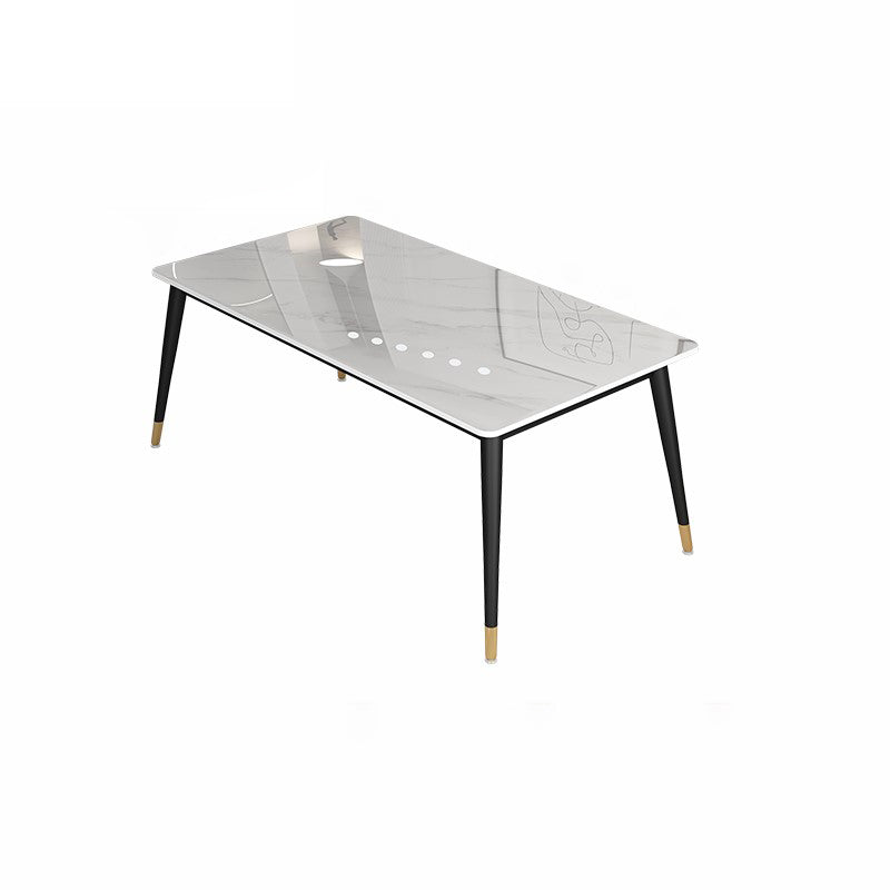 Glam 1/4/5/7 Pieces Dining Set White Standard Height Dining Set Clearhalo 'Dining Room Sets' 'Dining Tables & Seating' 'dining_room_set' 'furn' 'furn_dining_room_set' 'Furniture' 'furniture_dining_room_set' 'Kitchen & Dining Furniture' 'kitchen&dining_furn' 'kitchen' 4665584