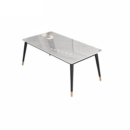 Glam 1/4/5/7 Pieces Dining Set White Standard Height Dining Set Clearhalo 'Dining Room Sets' 'Dining Tables & Seating' 'dining_room_set' 'furn' 'furn_dining_room_set' 'Furniture' 'furniture_dining_room_set' 'Kitchen & Dining Furniture' 'kitchen&dining_furn' 'kitchen' 4665584